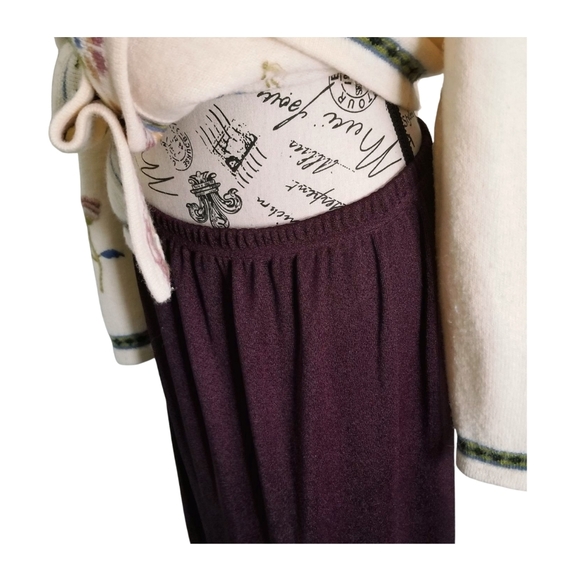 🇨🇦 Vintage 90s Maxi Purple Knit Skirt Size XL - Picture 6 of 7